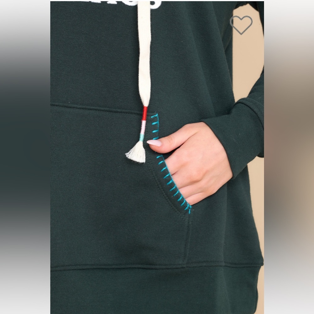 NWT WILDFOX OUTDOORSY DARK GREEN ROAD-TRIP SWEATSHIRT, Sz.S, BNWTIB - Picture 5 of 8